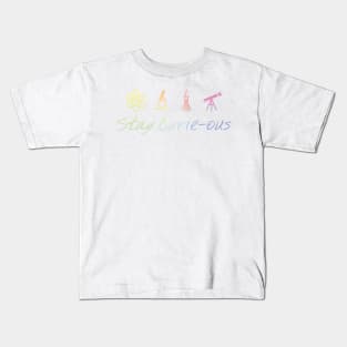 Stay Curie-Ous Marie Curie Inspirational Science Design Kids T-Shirt